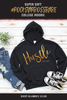 'HUSTLE WITH LOVE' Collection Women's College Hoodie